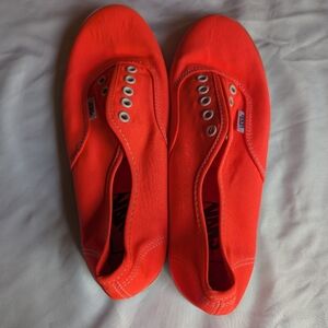 Neon Orange Vans Size 7.5 Women